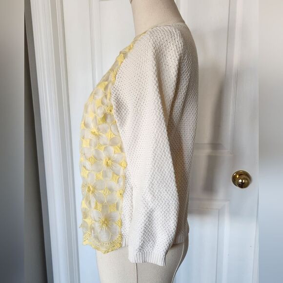 Topshop Yellow Daisy overlay sweater - Size 4 - Picture 6 of 7